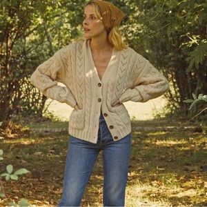 Doen Beacon Cardigan sz Medium in Cream EUC